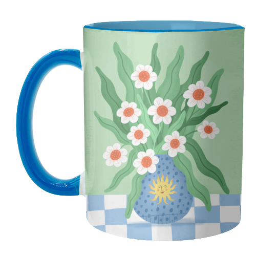 Cute flower sun vase - unique mug by Katie Brookes