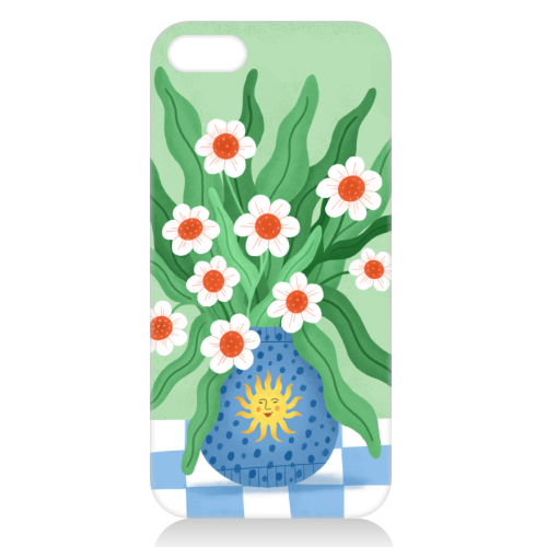 Cute flower sun vase - unique phone case by Katie Brookes