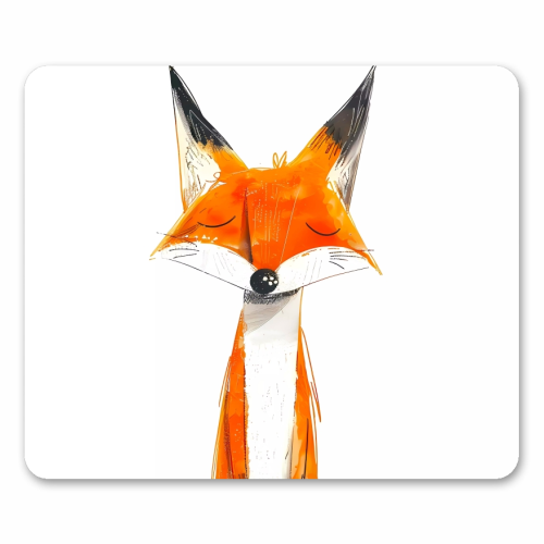 Cute fox - mouse mat by haris kavalla