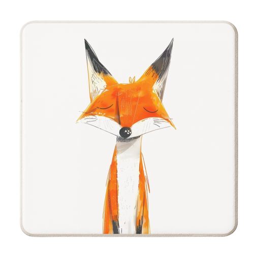 Cute fox - personalised beer coaster by haris kavalla