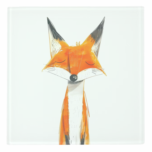 Cute fox - personalised beer coaster by haris kavalla