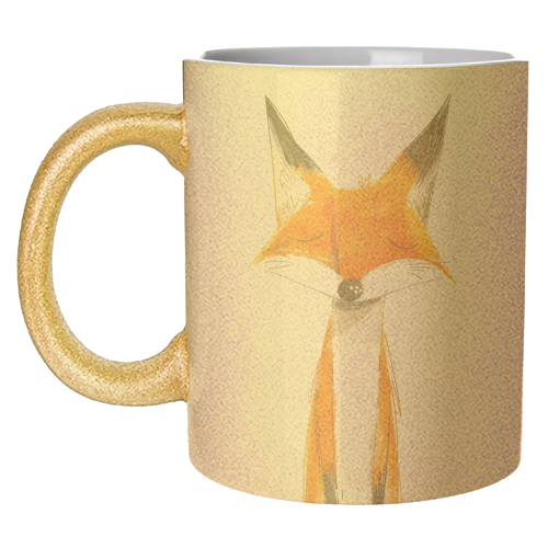 Cute fox - unique mug by haris kavalla
