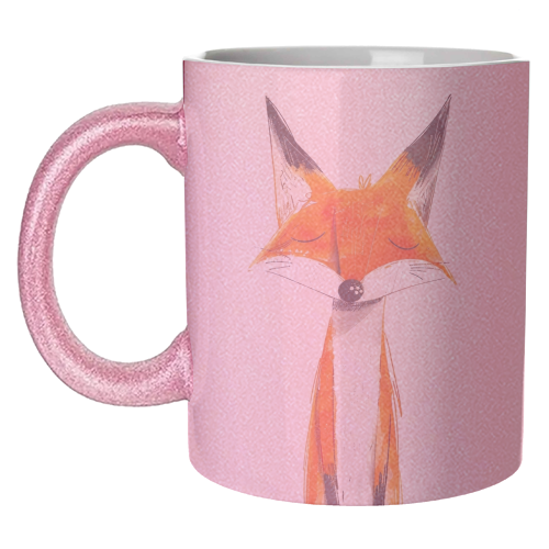 Cute fox - unique mug by haris kavalla