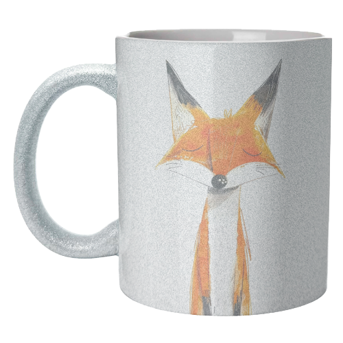 Cute fox - unique mug by haris kavalla