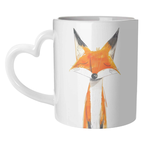 Cute fox - unique mug by haris kavalla