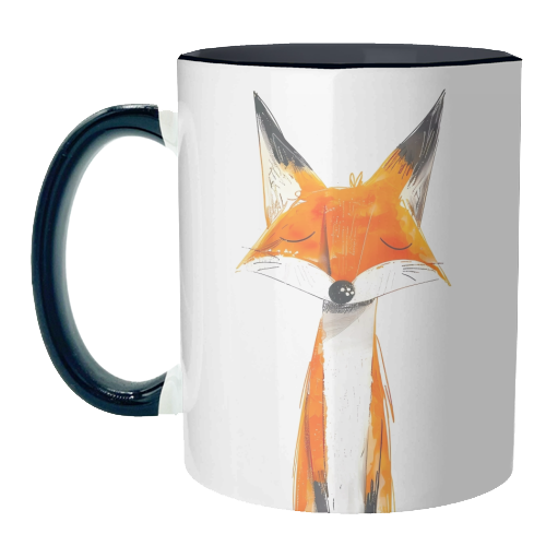 Cute fox - unique mug by haris kavalla