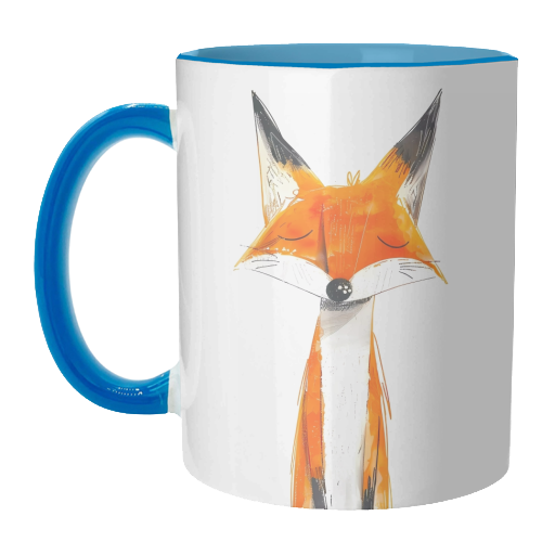 Cute fox - unique mug by haris kavalla