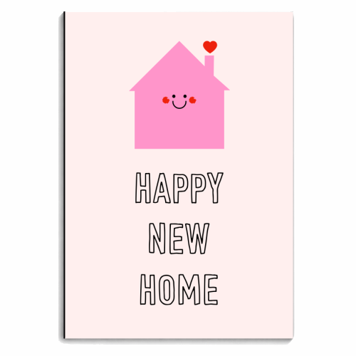 Cute Happy New Home Design - personalised A4, A5, A6 notebook by Adam Regester