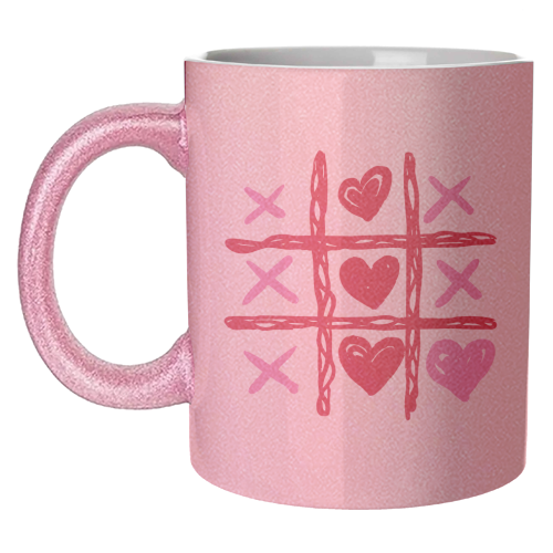 Cute Heart Tic Tac Toe Love Game - unique mug by EZbie