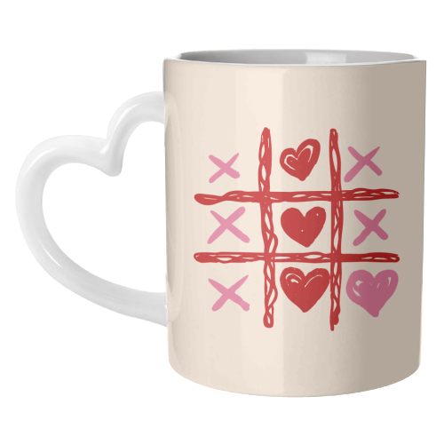 Cute Heart Tic Tac Toe Love Game - unique mug by EZbie