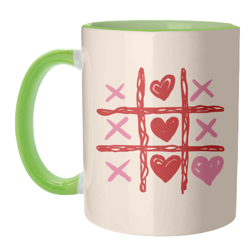 Cute Heart Tic Tac Toe Love Game - unique mug by EZbie