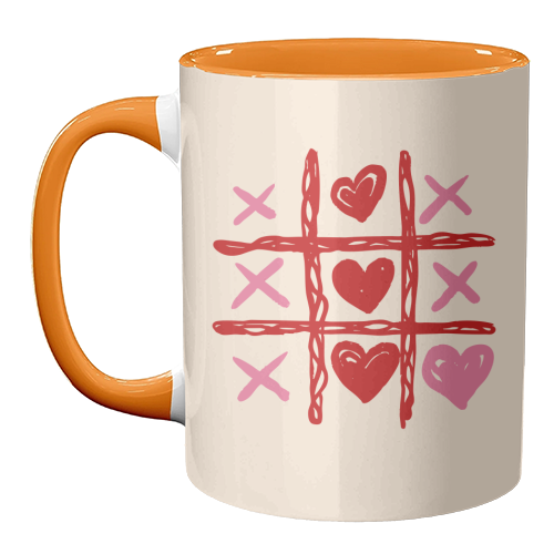 Cute Heart Tic Tac Toe Love Game - unique mug by EZbie
