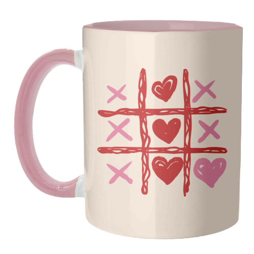 Cute Heart Tic Tac Toe Love Game - unique mug by EZbie