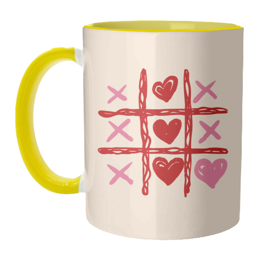 Cute Heart Tic Tac Toe Love Game - unique mug by EZbie