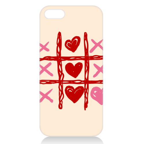 Cute Heart Tic Tac Toe Love Game - unique phone case by EZbie