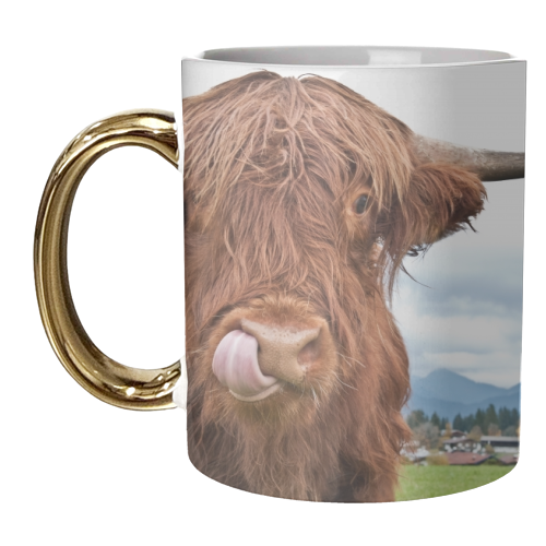 Cute Highland Cow #1 #wall #art - unique mug by Anita Bella Jantz