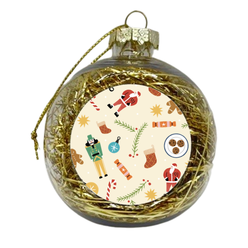 Cute Illustrated Christmas Xmas Festive Pattern Design - xmas bauble by AbiGoLucky