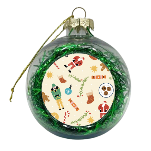 Cute Illustrated Christmas Xmas Festive Pattern Design - xmas bauble by AbiGoLucky