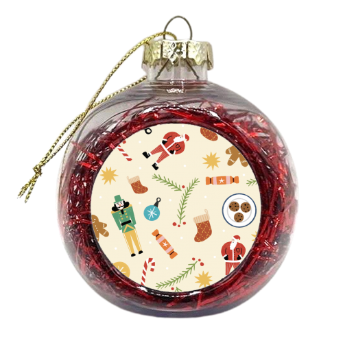 Cute Illustrated Christmas Xmas Festive Pattern Design - xmas bauble by AbiGoLucky