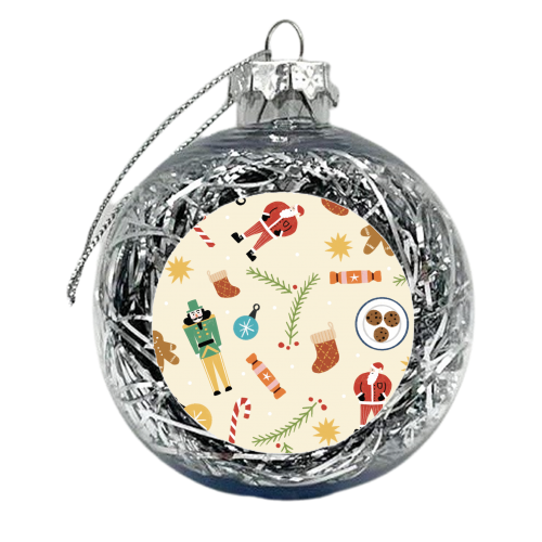 Cute Illustrated Christmas Xmas Festive Pattern Design - xmas bauble by AbiGoLucky