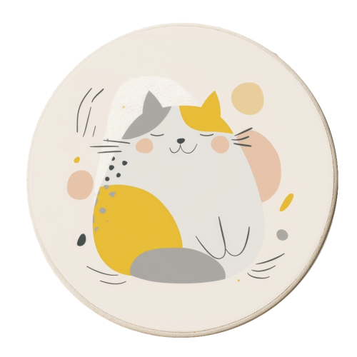 Cute Kitty - personalised beer coaster by DejaReve