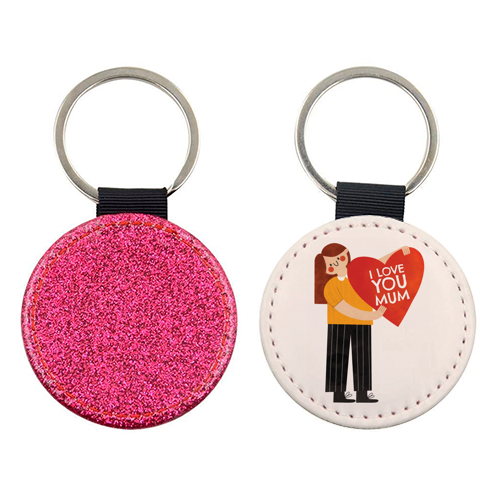 Cute Mother's Day Heart Design from Daughter - keyring by AbiGoLucky