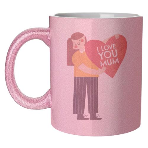 Cute Mother's Day Heart Design from Daughter - unique mug by AbiGoLucky