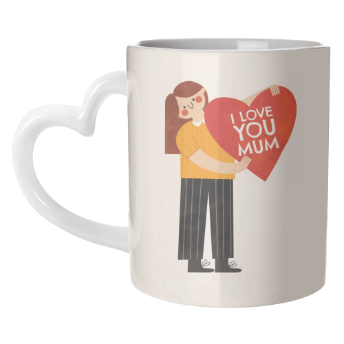 Cute Mother's Day Heart Design from Daughter - unique mug by AbiGoLucky