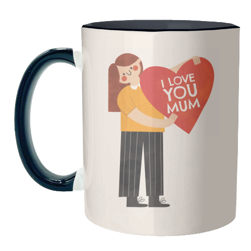 Cute Mother's Day Heart Design from Daughter - unique mug by AbiGoLucky