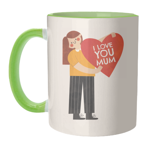 Cute Mother's Day Heart Design from Daughter - unique mug by AbiGoLucky