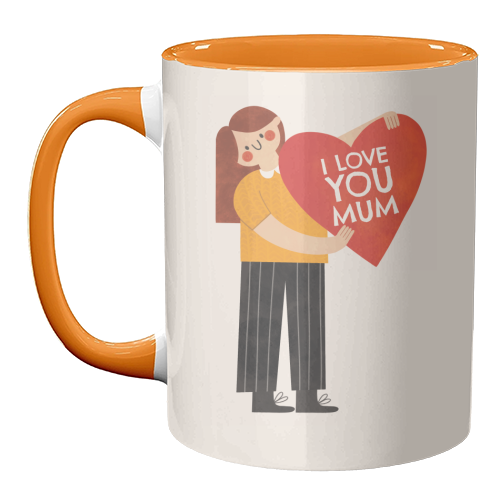Cute Mother's Day Heart Design from Daughter - unique mug by AbiGoLucky
