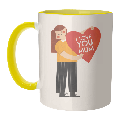 Cute Mother's Day Heart Design from Daughter - unique mug by AbiGoLucky