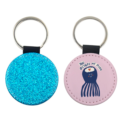 Cute Octopus Love - keyring by Giddy Kipper