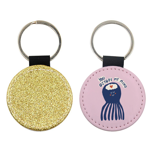 Cute Octopus Love - keyring by Giddy Kipper
