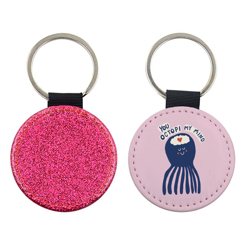 Cute Octopus Love - keyring by Giddy Kipper