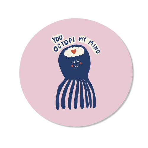 Cute Octopus Love - Magnet by Giddy Kipper