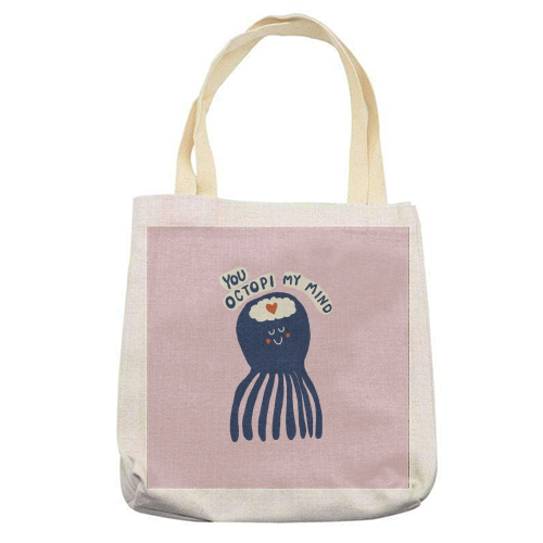 Cute Octopus Love - printed canvas tote bag by Giddy Kipper