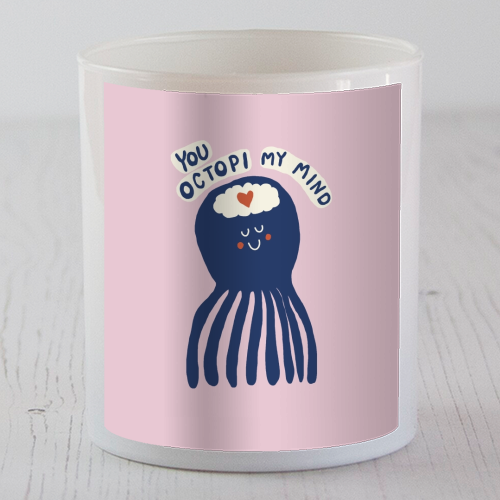 Cute Octopus Love - scented candle by Giddy Kipper