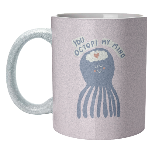 Cute Octopus Love - unique mug by Giddy Kipper