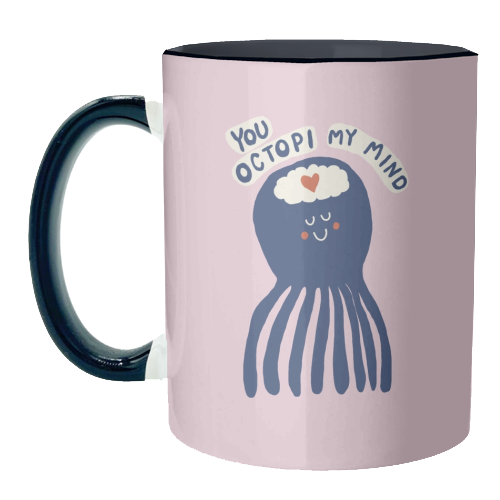 Cute Octopus Love - unique mug by Giddy Kipper