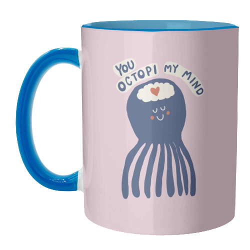 Cute Octopus Love - unique mug by Giddy Kipper