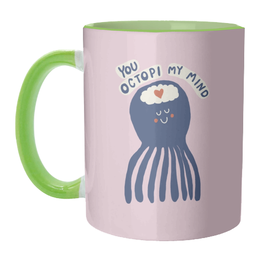 Cute Octopus Love - unique mug by Giddy Kipper