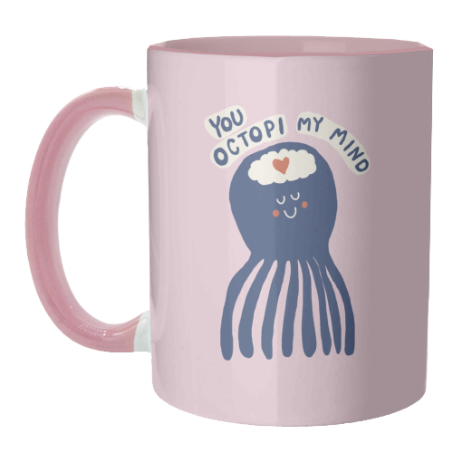 Cute Octopus Love - unique mug by Giddy Kipper