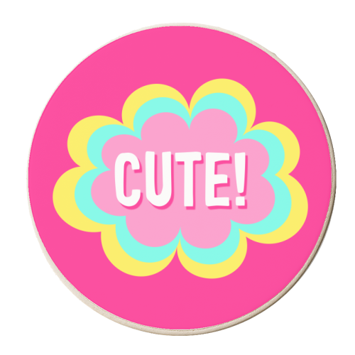 Cute! - personalised beer coaster by Adam Regester