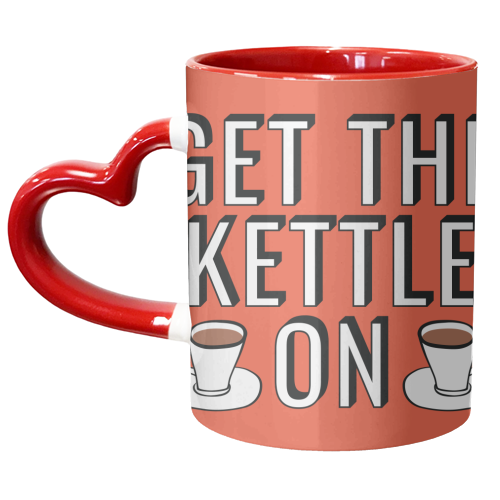 Cute Retro Kettle Quote Giftware Illustration - unique mug by AbiGoLucky