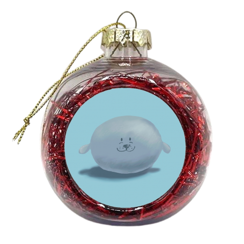 Cute Seal - xmas bauble by Giddy Kipper
