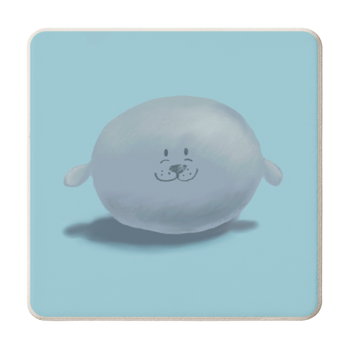 Cute Seal - personalised beer coaster by Giddy Kipper