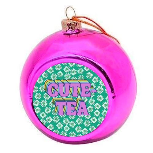 Cute-Tea - colourful christmas bauble by Nida Designs