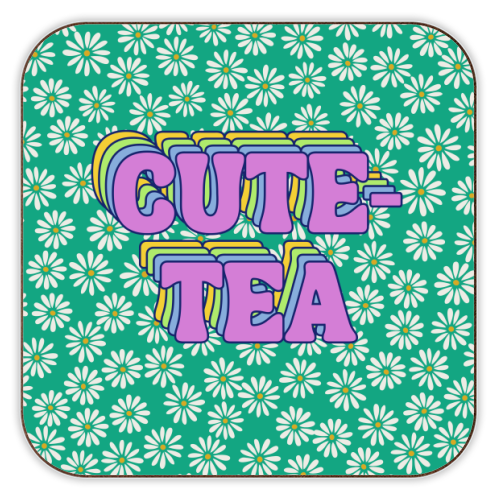 Cute-Tea - personalised beer coaster by Nida Designs