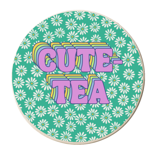 Cute-Tea - personalised beer coaster by Nida Designs